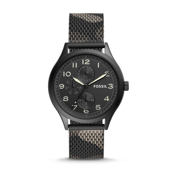 Fossil BQ2486 Wylie Multifunction Camo Stainless Steel Men's Watch